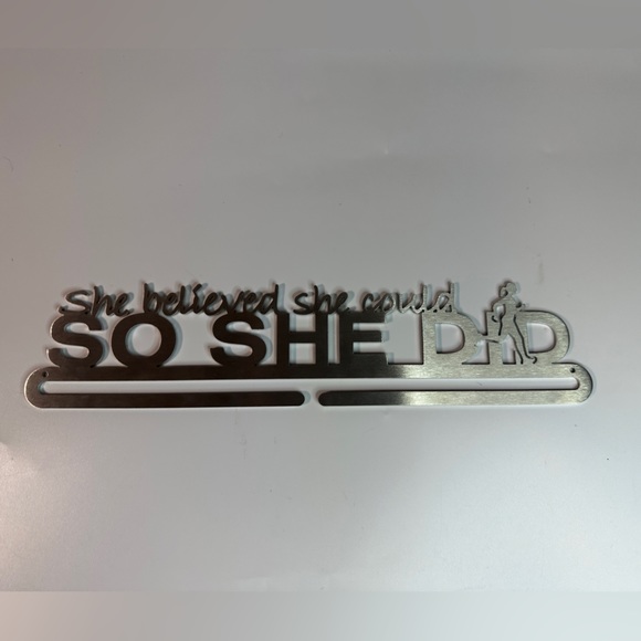Race Medal Hanger - She Believed She Could and So She Did - Picture 2 of 2